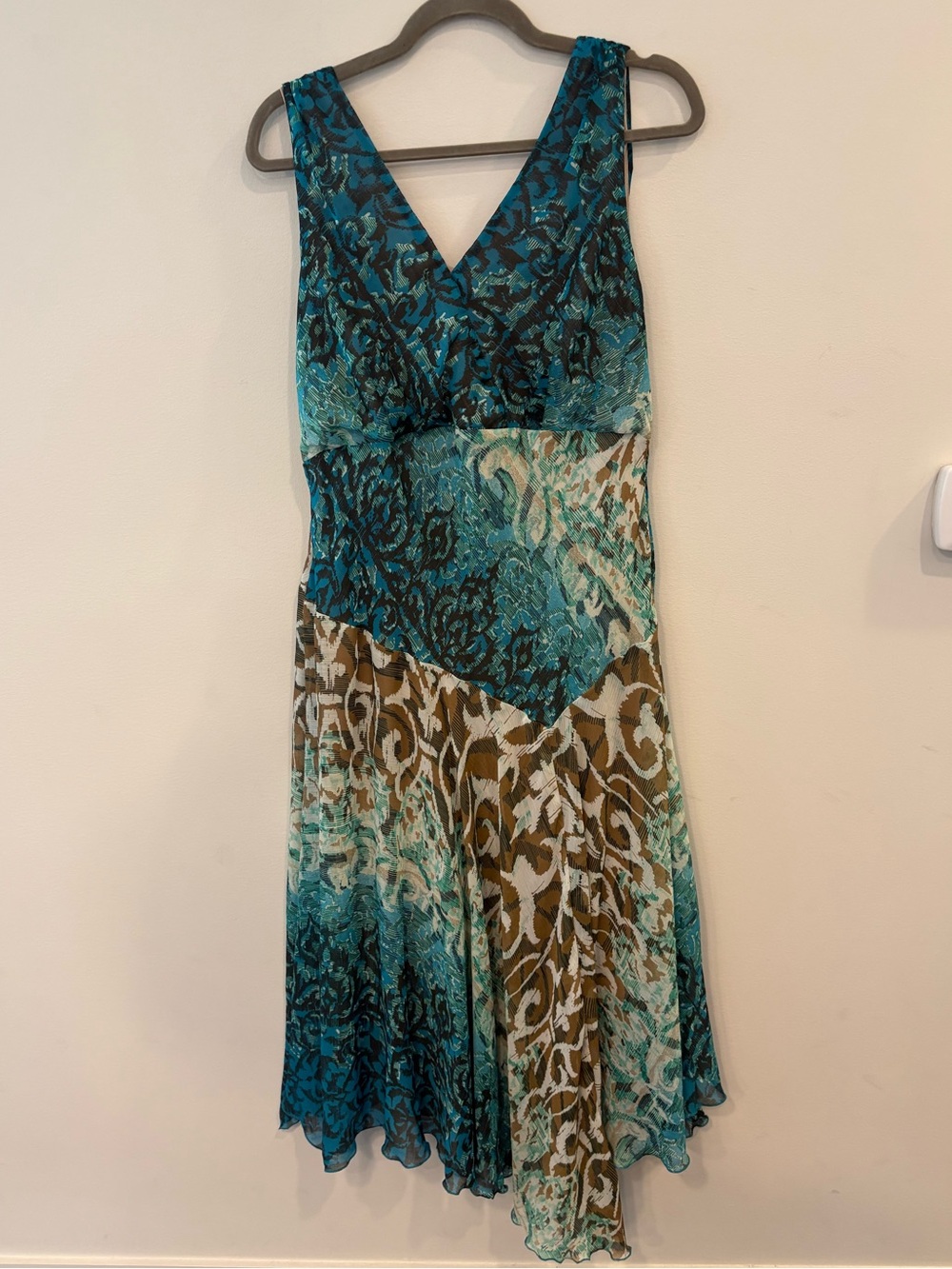 Vintage fairy bias cut asymmetrical dress L